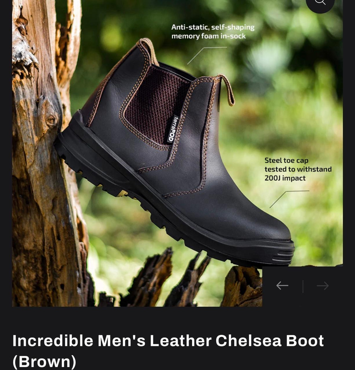 Terapod men’s leather Chelsea boot